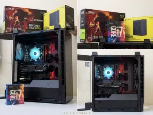 GAMING PC. i7-7700k , GTX 1080TI , 32GB DDR4 3600mt/s , 128SSD , 1TB HDD , CORSAIR CASE WITH AUDIO