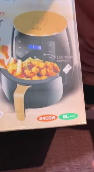 مقلى هوائي 7STAR – طعم مقلي... بدون زيت أكل صحي، سريع، وطعمه يجنن سعة 6 لتر 2400 واط