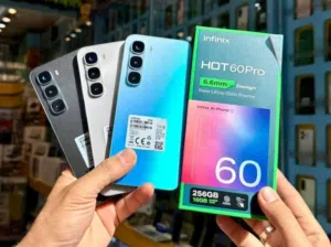 إنفينيكس مشغل ايام Hot 60 pro بذاكرة 256 جيجابايت رام 16 اغراضة والكرتونة الاصلية متوفر توصيل