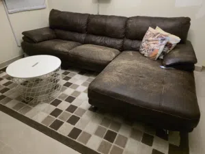 L shape leather sofa