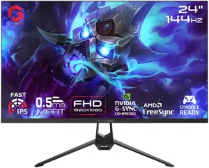 GAMEON Essential Series Gaming Monitor, 24 IPS Display, FHD Resolution, 144Hz Refresh Rate, 0.5ms