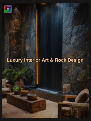 Luxury Interior & Rock Waterfalls  تصميم داخلي فاخر وشلالات