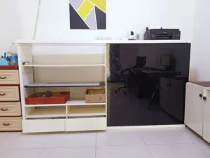 Heavy-Duty Solid Wood Storage Unit with Smooth Sliding Door and Plenty of Storage Space