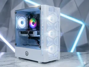 كيس جيمنج احترافي باللون الأبيض للبيع   نظيف جدا كارت 4060 مواصفات الكيس (Case Specs): ك
