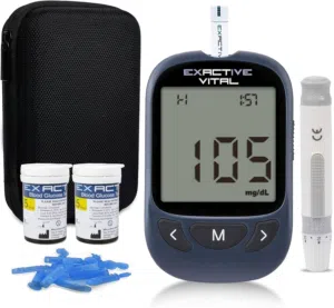 جهاز قياس سكر الدم - Glucose Meter Blood Sugar Machine (25 شريحة + 25 إبرة)