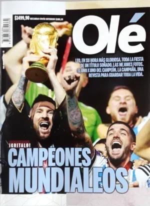 مجلة olé الارجنتينية عدد خاص بتتويج المنتخب الارجنتيني بكاس العالم