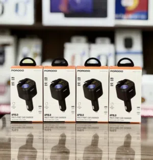 PORODO MALTI PORT CAR CHARGER  شاحن سيارة 45w PD QC 18w