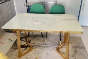 Large glass table