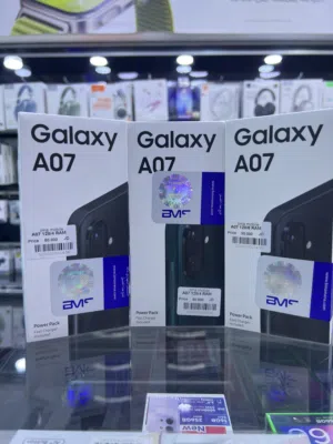 Samsung A07 ( 128 GB / 4 RAM ) سامسونج جديد بالكرتونة مع عظمة اصلية شركة سامسونج مكفول سنة
