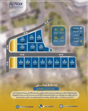 فرصه وبأرخص الاسعار بمخطط ام الجعاريف شمال الشارع العام وبجميع الخدمات