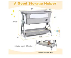 سرير اطفال جانبي infans جديد