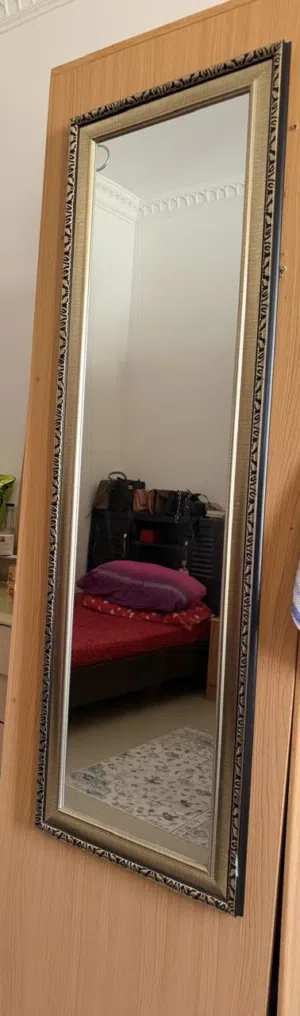 Mirror with black frame