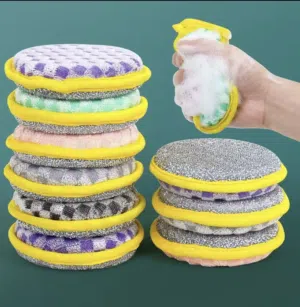 Premium Double-Sided Kitchen Scouring Pads / Cleaning Sponges