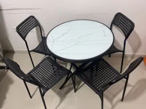 Metal Frames - Round Table and Chairs