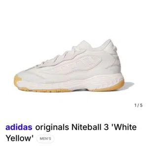 adidas originals Niteball 3 - White Yellow