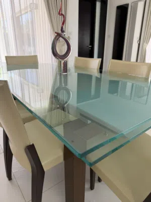 Italian Glass Expandable dining table