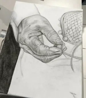 A painting drawn with his soul on canvas  رسمه مرسومه بلوحه كانفس A3