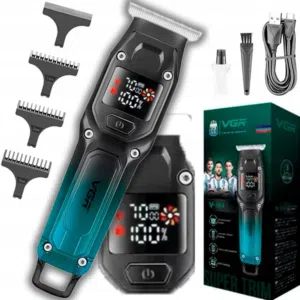 ماكينة حلاقة و قص شعر الراس و اللحية VGR V-964 للرجال مع شاشه و ضد الماء و 3 درجات
