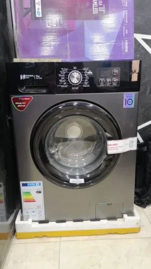 غسالة ناشونال سونيك 8كيلو 1200 دوره لون سلفر أقساط ع الهويه بأفضل الأسعار بالمملكه