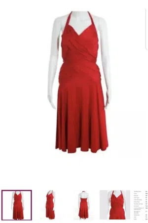 INFINITIF NWT RED HALTER DRESS