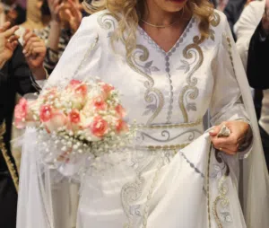 Luxury Custom-Made White Kaftan (Worn Once) – Perfect for Katb Ktab / Engagement