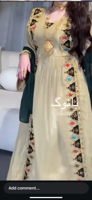 لبسة فخمة من بانوك مع شيله ، تنفع للعيد و مناسبات