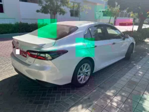 Toyota camry, GCC oman specs, 2024 white color