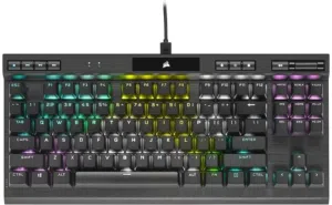 Corsair K70 RGB TKL 80% Black Type-C Wired Mechanical Gaming Keyboard