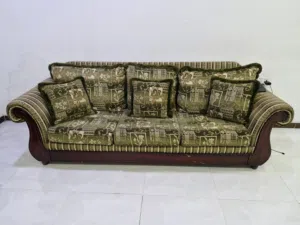 7 seater (3+2+1+1) Fabric Sofa Set with Wooden Frame with Center Table