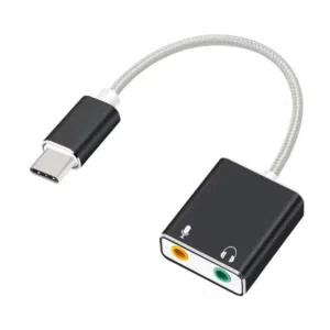 وصلة كرت صوت خارجي للهواتف واللابتوب والكمبيوتر TYPE-C to Audio