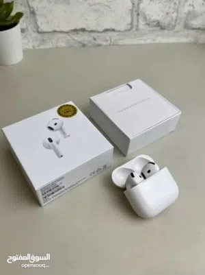 سماعات ايربودز 4 احدث السماعات العصرية اصدار حديث  صوت قوي مميز خفيف ومريح للارتداء لفترة طويلة