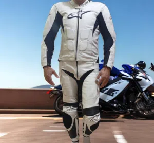 بدلة جلدية اصلية للدراجات النارية قطعتان قابلة للفصل  Alpinestars Sp1 2 Piece  مصنفة  فل كسارات