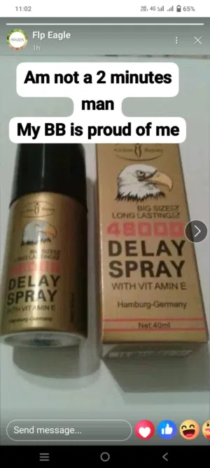 Delay spray for men timing