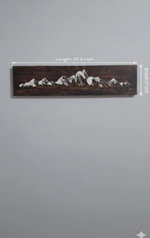 String art wall decor large - mountain design