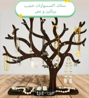 ستاند اكسسوارات بريال و نص .. متوفر اللون (الابيض و الاسود و الوردي و الاحمر)