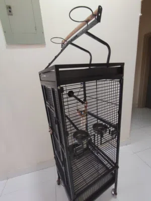فرصه قفص يصلح للببغاوات الكبيره استحدام بسيط