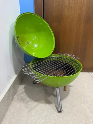 Small Charcoal Grill with 10 Piece Set Stainless Steel Skewers/Sticks for Sale