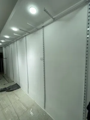 حديد كروم قايم عرض امامي عرض جنبي 11طرف طول2.40