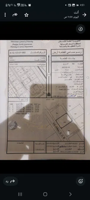 للبيع ارض في المراني ولاية ابراء