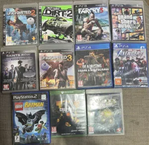 للبيع مجموعة ألعاب متنوعة لأجهزة PS2 وPS3 وPS4 وXbox One