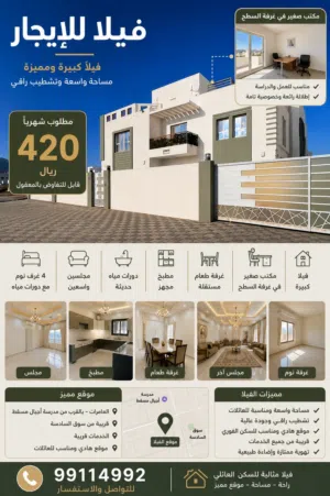 400 m2 More than 6 bedrooms Villa for Rent in Muscat Amerat