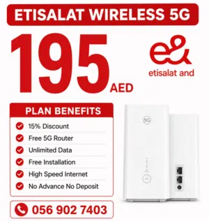 Etisalat High Speed Internet 5G  Call or Whatsapp