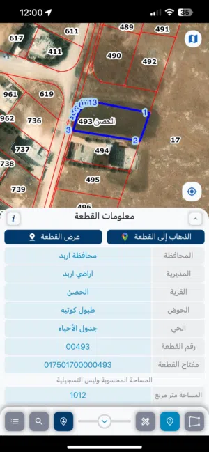 قطعة ارض بالحصن مميزه جدا بسعر مغري على شارعين ( شارع غربي 24 متر + شارع شمالي 50 ) حوض طبول كوتيا