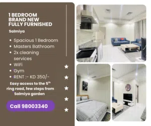 1 BEDROOM FULLY FURNISHED APARTMENT