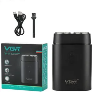 ماكينة حلاقة كهربائية دوارة متعددة الوظائف للرجال من في جي ار، اداة حلاقة جديدة قابلة للشحن، V-341