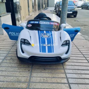 VOITURE ELECTRIQUE 12V PORSHE POLICE  Batterie 12V. 2 Moteur. Télécommande 2,4 GHz