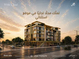 محلات للبيع في افخم مجمع سكني في الخوض وايت كلاود