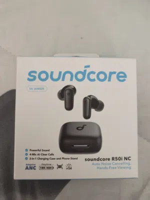 سماعات Soundcore R50i NC الأصلية لاسلكية بالكامل — عزل ضوضاء وراحة للاستخدام اليومي