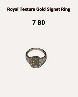 Royal Texture Gold Signet Ring — 7 BD