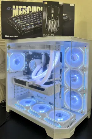 Pc مع ماوس وكيبورد جديد